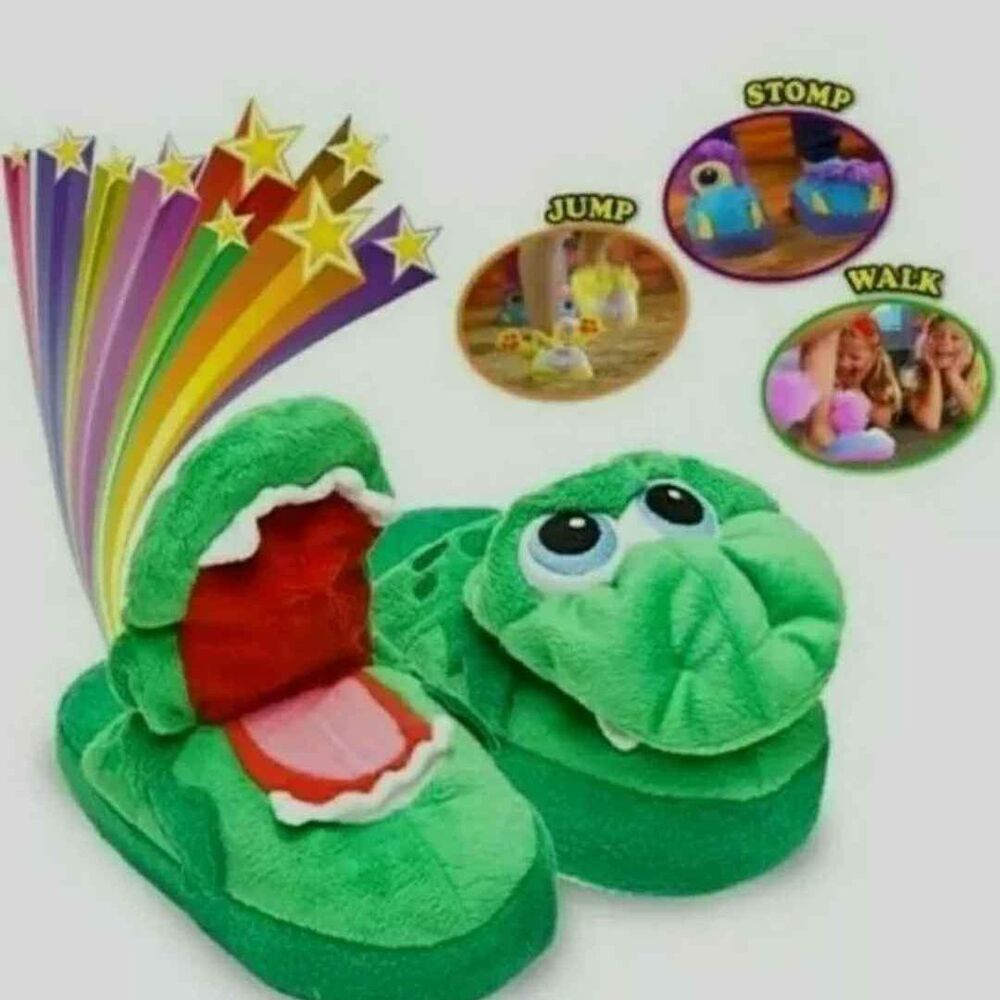 Stompeez Dragon Slippers House Shoes Kid's Small 9 to 11 Boys Girls